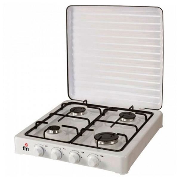 Réchaud À Gaz Grupo FM HG400 4F Blanc - GRUPO ERIK - Câble Électrique - Gaz - Télécommande