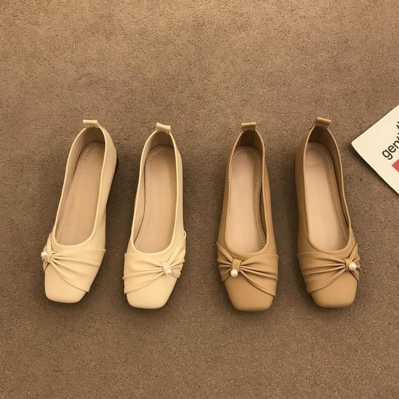 Single shoes women's 2024 new French evening wind gentle soft sole grandma shoes women's thick heel soft leather light mouth ladyshoes