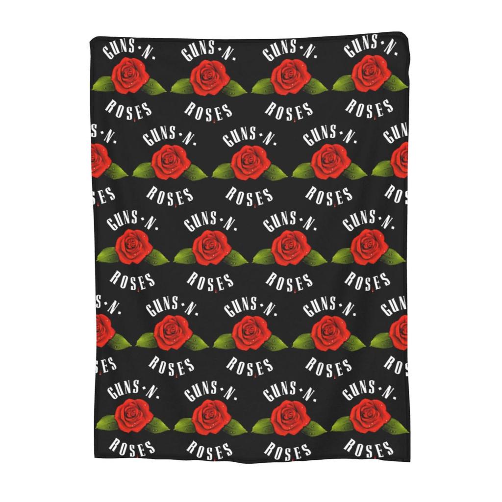 Guns N Roses Blanket Fleece Sofa Throw Blanket Warm for Couch Bedding Travel Throws Bedspread Quilt