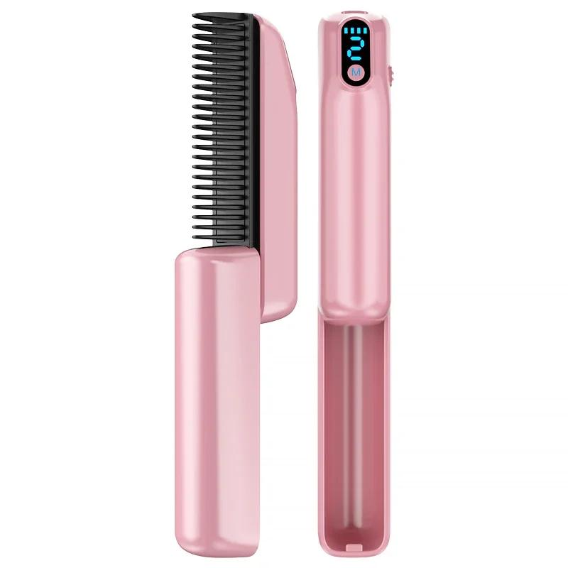 

Китайский стиль беспроводной нагревательный отрицательный ион прямой завивка волос выпрямитель расческа масштабируемые портативные электрические щетки для ухода за волосами