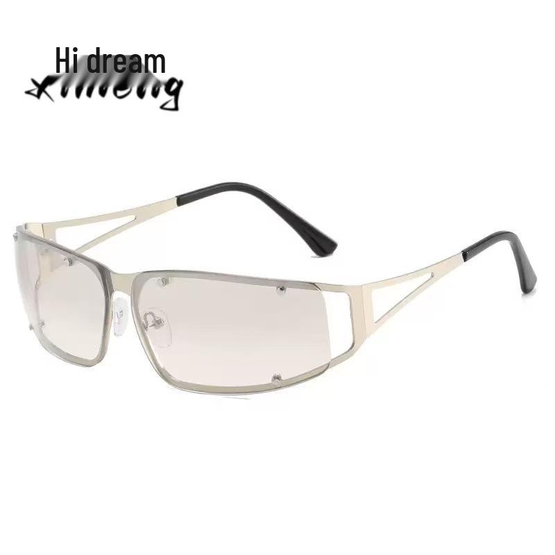 2024 Y2K Hollow Metal Sunglasses for Women - European & American Hot Girl Disco Party Fashion
