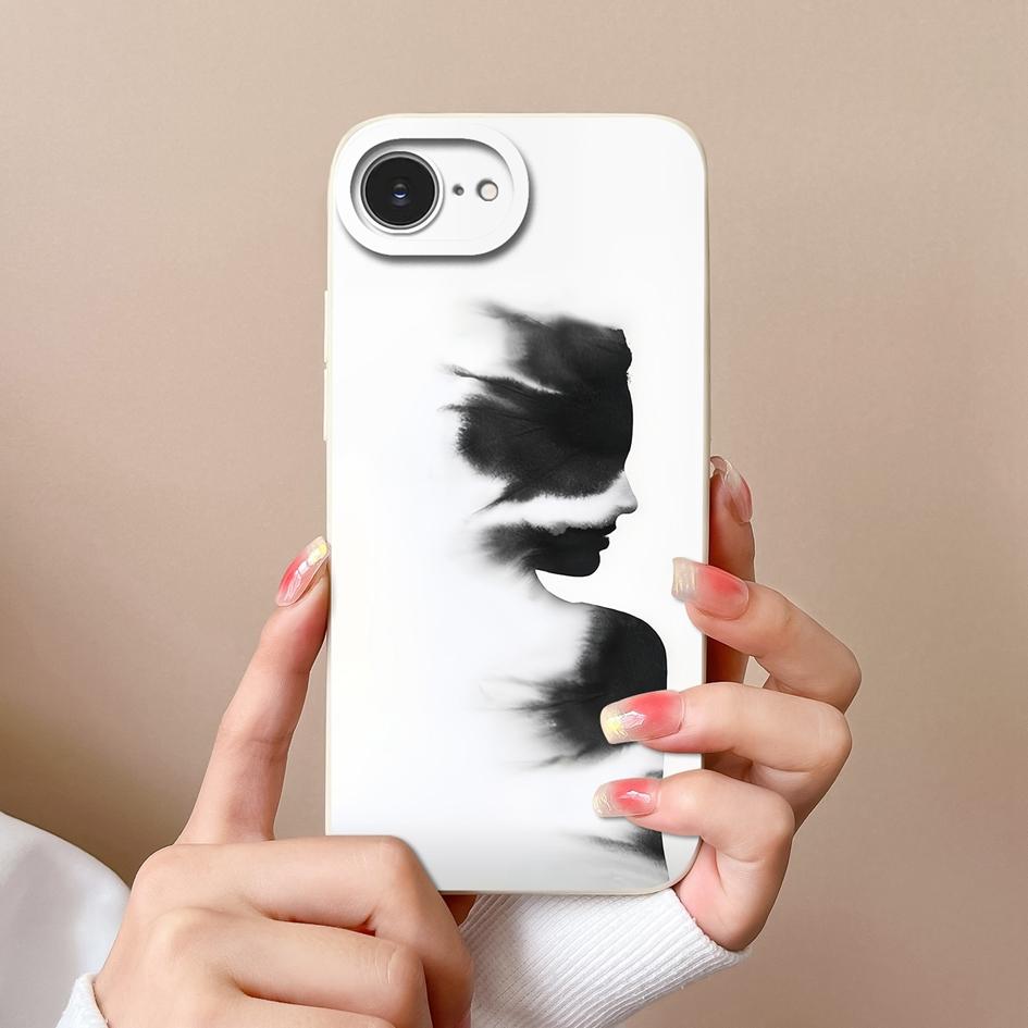 Cute Lucky Girl Phone Case For Apple iPhone 16e Soft Liquid Silicone High Quality Anti Drop Durable Anti Slip Protective Shell For Apple Bumper Covers