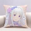 Anime Re ZZero Emilia Doublesided Print Pillow Case Pattern Printed Pillowcase For Living Room Sofa Cushion Cover
