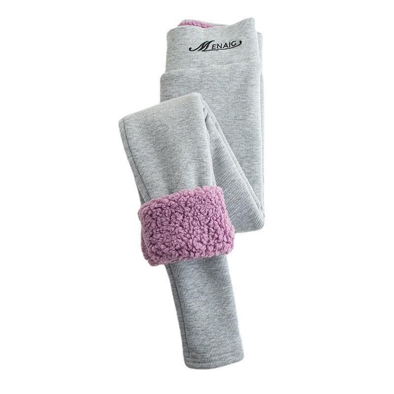 Cloud-Fleece-Leggings für Damen-Oberbekleidung, Fleece-verdickte Baumwollhose, extra dickes Lammfleece, warme und dünne Hose