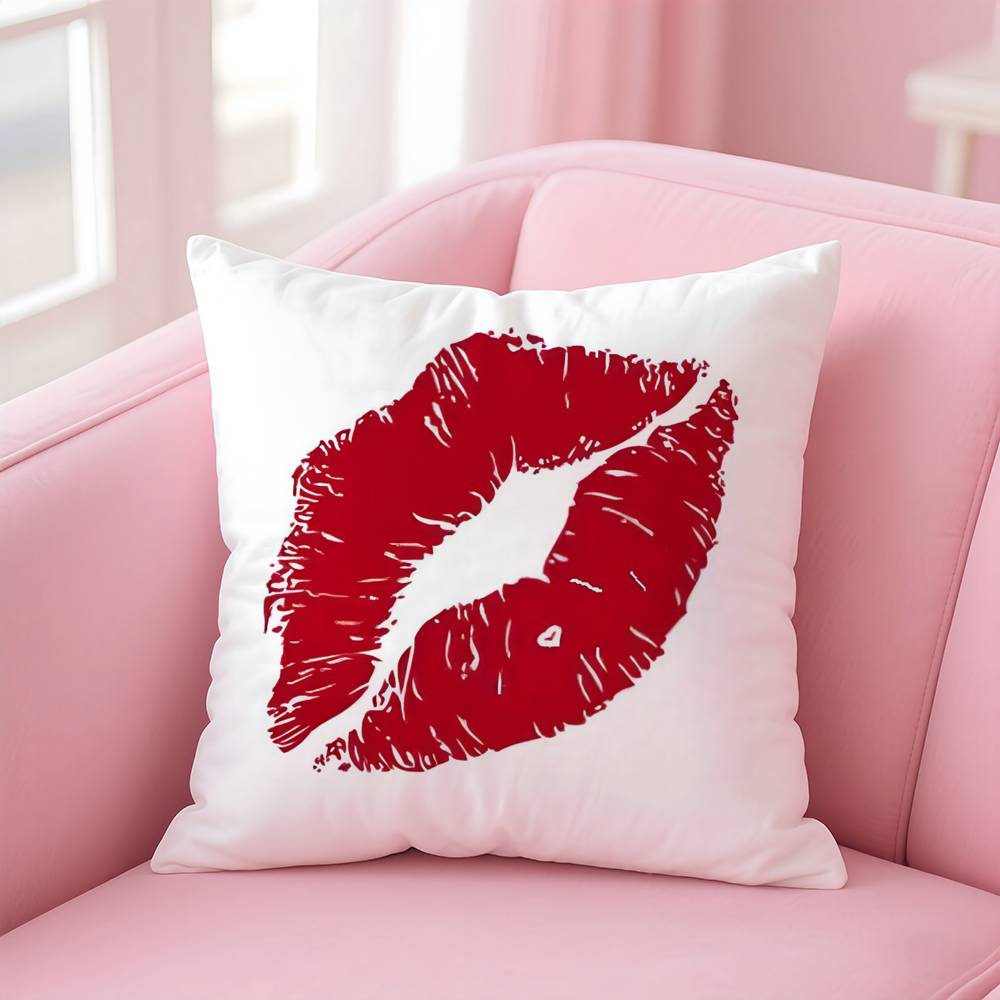 Home Decor Love-Themed Heart-Shaped Digital Print Pillowcases Pattern Cushion Cover Suitable For Sofa Bedroom Car Pillow Cover