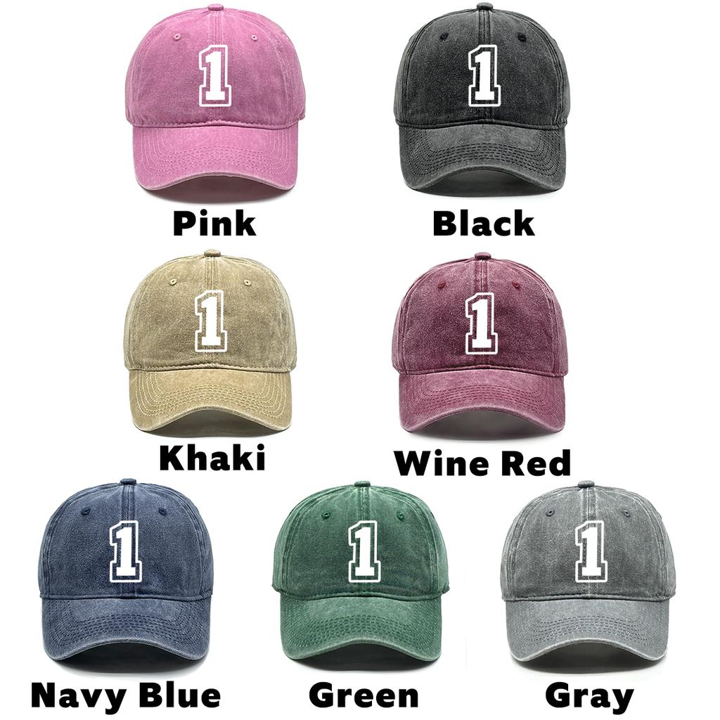 Numbers 0 to 9 Print Unisex Baseball Cap Cap For Man Lightweight Non-Stretch Fabric Adjustable Baseball Caps One Size Fits All