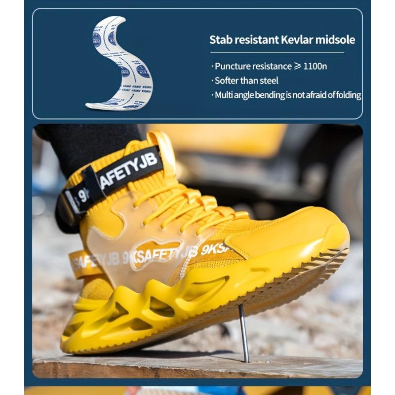 Unisex Steel Toe Boots Lightweight Comfortable Safety Work Shoes