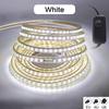 220V LED Strip With Dimmer EU/UK/AU Plug Warm White Blue High Bright 120LEDs/M Waterproof 3104 Ribbon LED Light Home Bar Decor