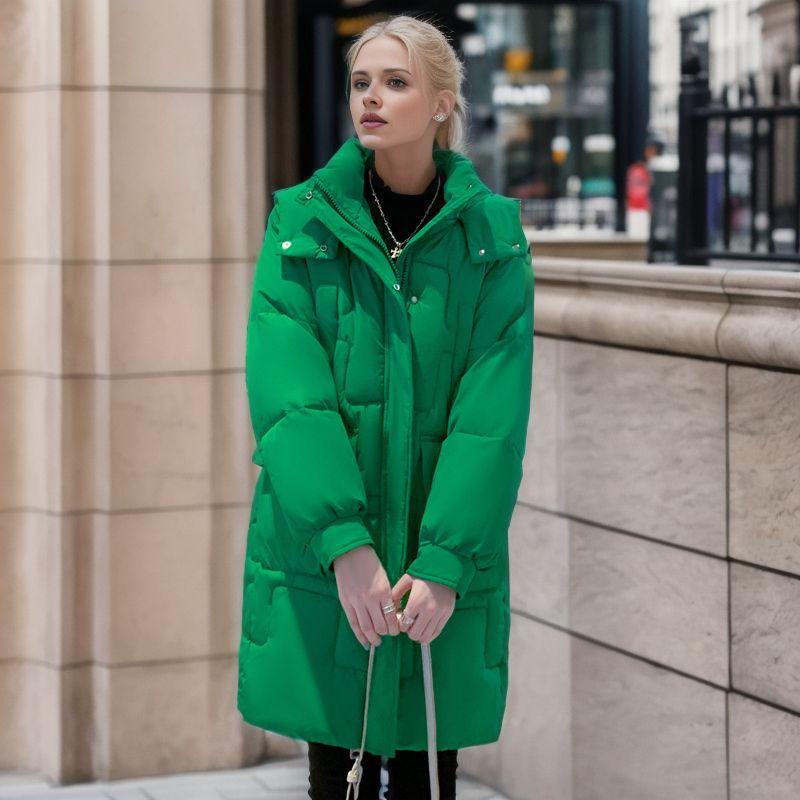 medium and long cotton-padded clothes, enlarged and thickened -padded jackets, loose bread clothes, winter knee-thick cotton-padded clothes