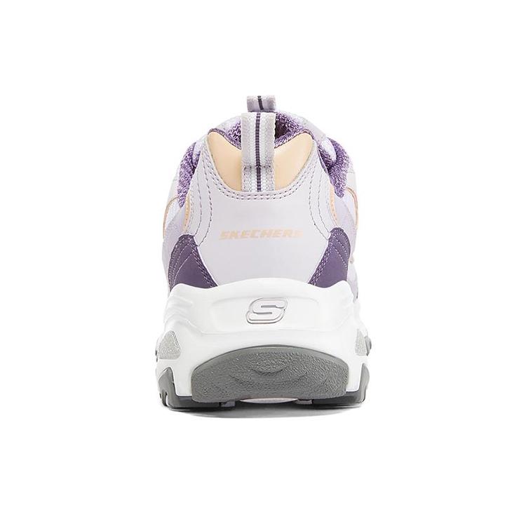 Skechers D'Lites 1.0 Low Top Chunky Sneakers Women's White Purple 13143-LAV