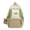 Schoolbag student backpack new junior high school student large capacity Korean version simple schoolbag trendy fashion contrasting color backpack 