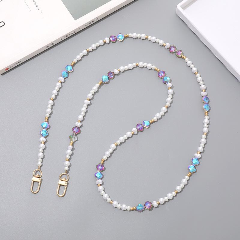 Yi Lian Acrylic Beaded Phone Chain: Pearl Crossbody Strap Charm for Women