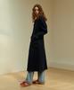 Greenbutter [Handmade] Herringbone Round Wool Longcoat (Navy)