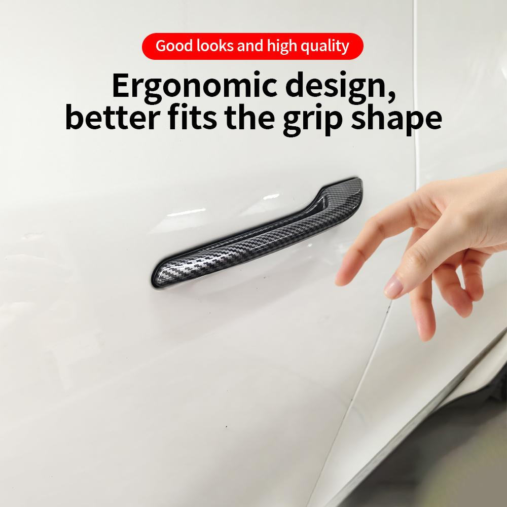 Heenvn Car Door Handle Cover For Tesla Model 3/Y Model Y Juniper Model 3 Highland 2026 4Pcs ABS Door Handle Patch Accessories
