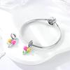 Original Charmscopper Rosa-Gelbe Tulpenblattperlen Passend für Charms Platabracelets Für Frauen Damenschmuckherstellung Diy