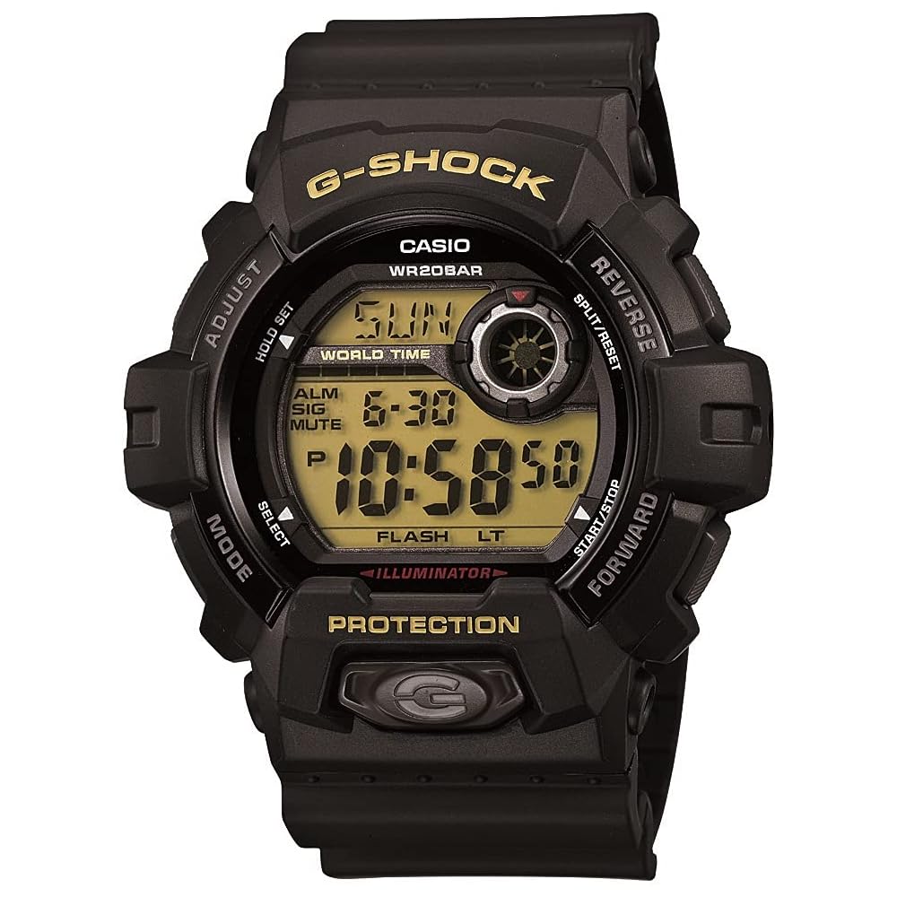 Casio G-8900-1CR Спортивные часы Черно-белые Современный дизайн Цифровые часы