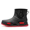 Fashion short rain shoes men's adult new rain boots wear thick-soled wear-resistant rubber shoes kitchen non-slip low-top waterproof shoes