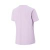 Li Ning Fitness Series Solid Color Round Neck Comfortable Breathable Versatile Short Sleeve T-Shirt Women T-Shirts Twilight-Purple ATSV136-3