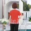Middle-aged and Elderly Mothers' Summer Short Sleeve T-shirt Cool Large Size Casual Loose Ice Silk Women's Top