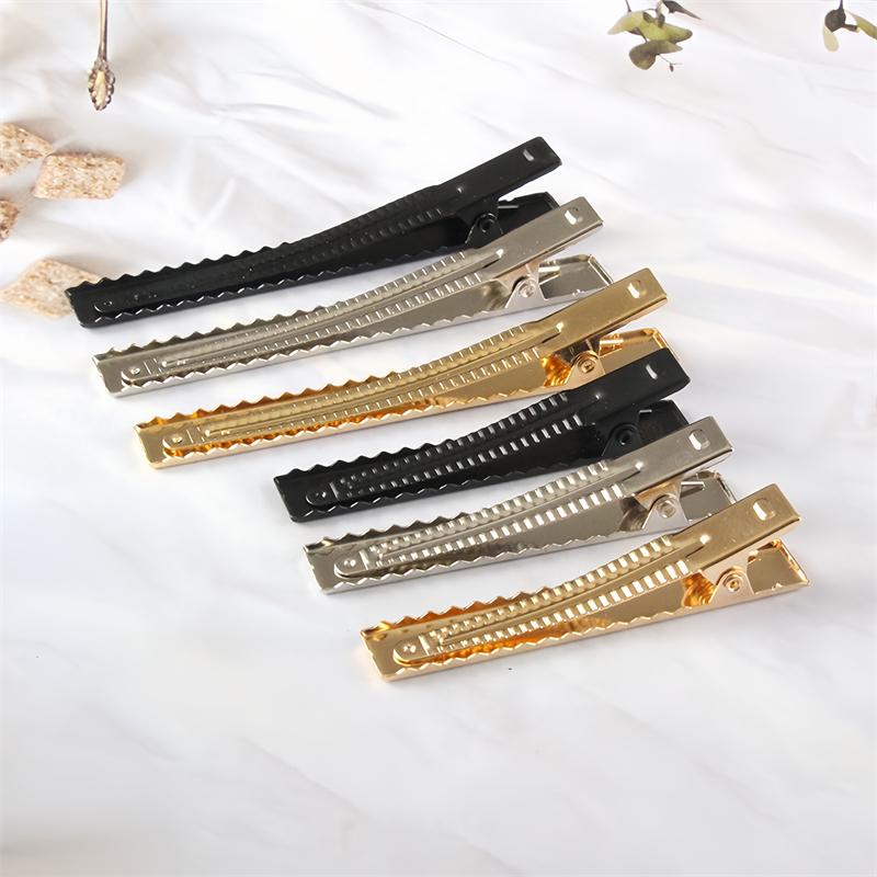 10pcs 20/32/40/55/65/80mm Métal Pince Alligator Simple Dentée Accessoires de Monture pour Fabrication de Bijoux DIY Pinces à Cheveux pour Femmes