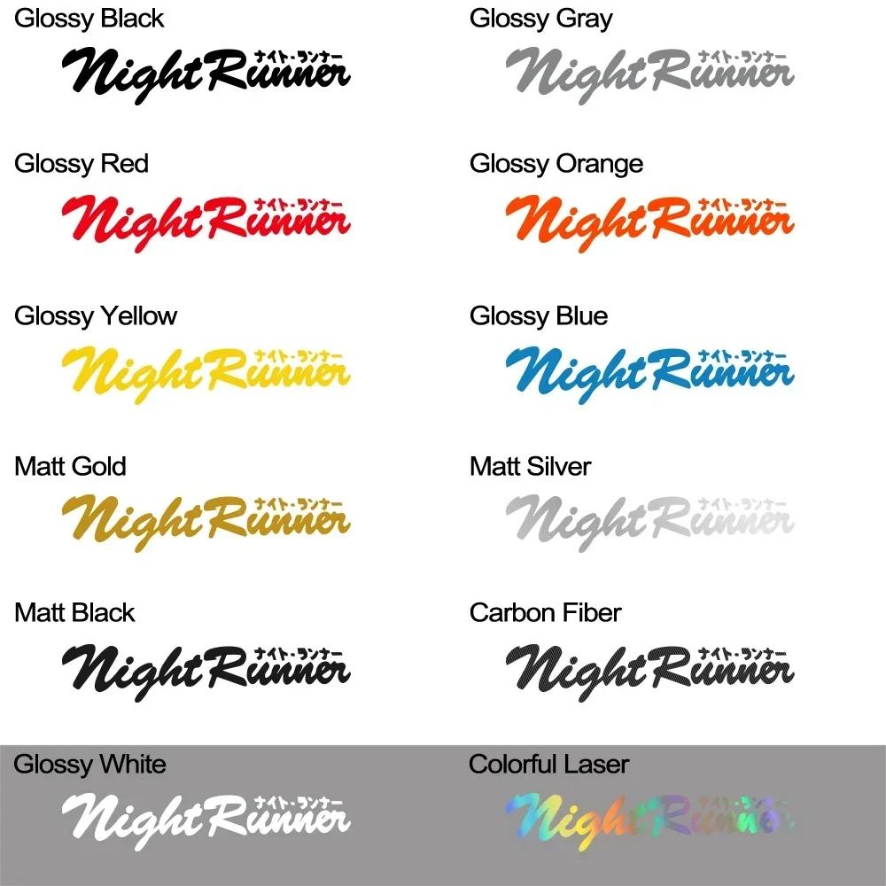 Car JDM Japanese Racing Sticker Night Runner Front Windshield Waterproof Vinyl Film Decor Decals Auto Tuning Accessories