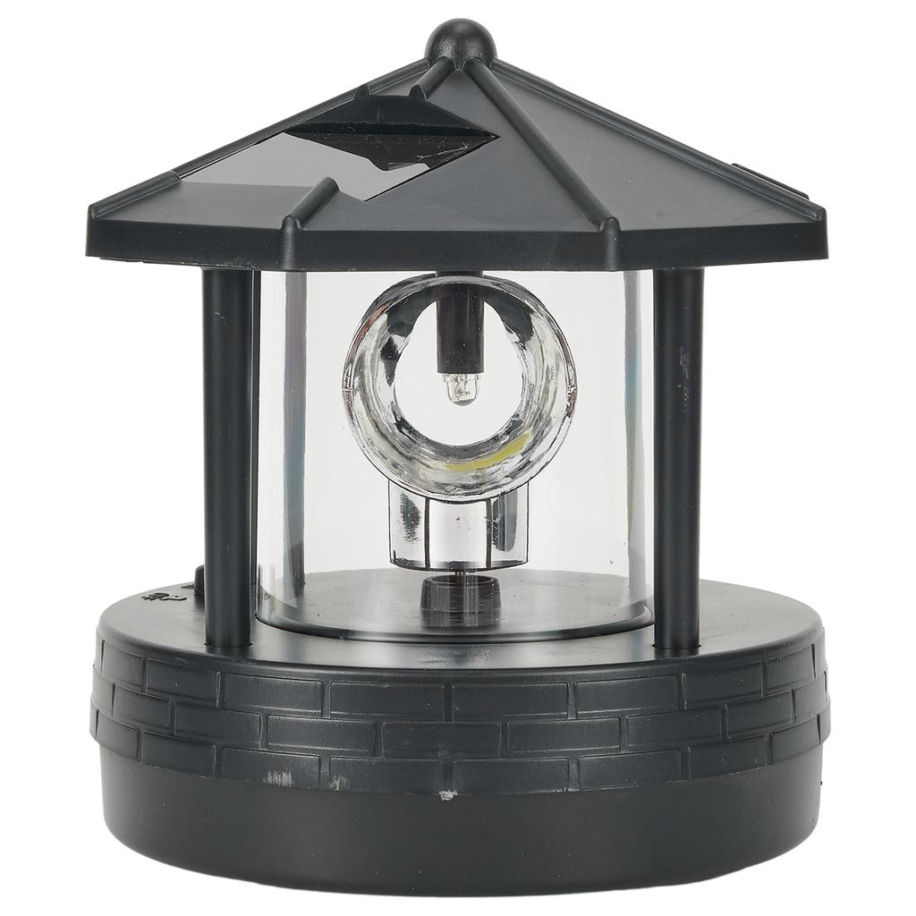 Garden Courtyard LED Solar Lighthouse Lawn Light Outdoor Waterproof Street Light Rotating Rockery Lighthouse Decorative Lights