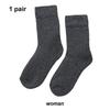 1 Pair Winter Socks Cold Weather Solid Color Thermal Hosiery Foot Warmer Breathable Comfortable Clothing Dressing Footwear