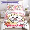 3pcs Custom Name Chiikawa Bedding Set Duvet Cover Closure Includes 1 Duvet Cover & 2 Pillowcases for All Seasons Bedroom Decor