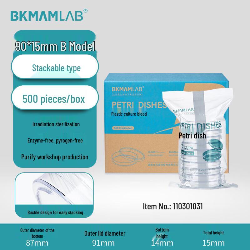 BKMAMLAB Disposable Sterile Petri Dishes
