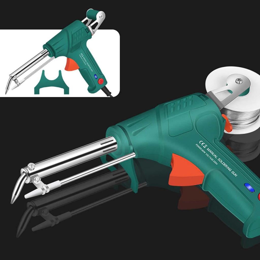 110V/220V Portable External Heat Tin Soldering Gun, 60W Handheld Automatic Tin Soldering Iron Household Electric Soldering Iron