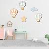 5 Pcs Hot Air Balloon Wall Decor with Cloud And Star Nursery Baby Shower Wall Art Boho Wooden Wall Hanging Sign for Bedroom Classroom Playroom