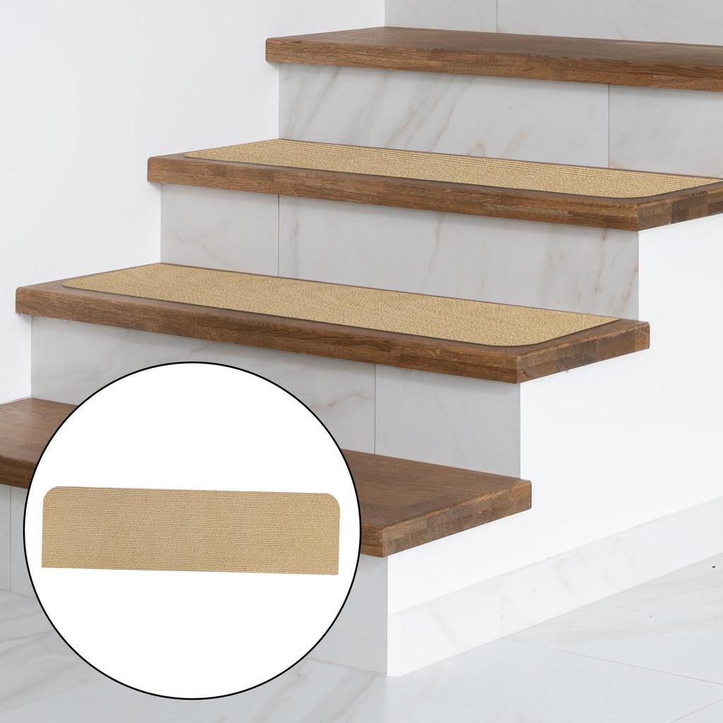 Stair Tread Carpet Anti Slip Indoor Stairs Runner 30x8in Rug for Wooden Steps Step Mats for Dogs Kids Elderly