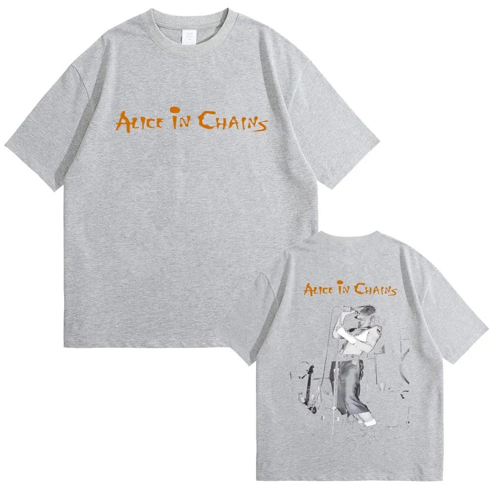 Alice In Chains Classic Rock Band TShirt 90s Seattle Grunge Gothic Punk Streetwear Unisex Oversized Cotton Graphic Tshirts