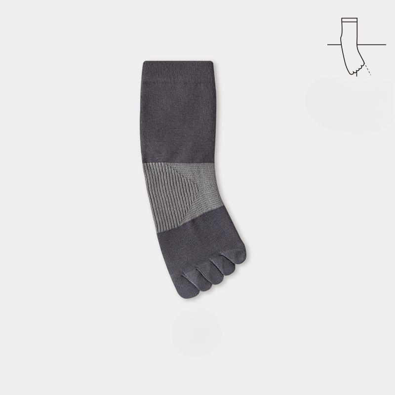 Men's Five-finger Socks, Boneless, Sewn, Color-matched, Antibacterial, Deodorizing, Anti-pilling, Cotton Breathable, Sweat-absorbing, Casual Men's