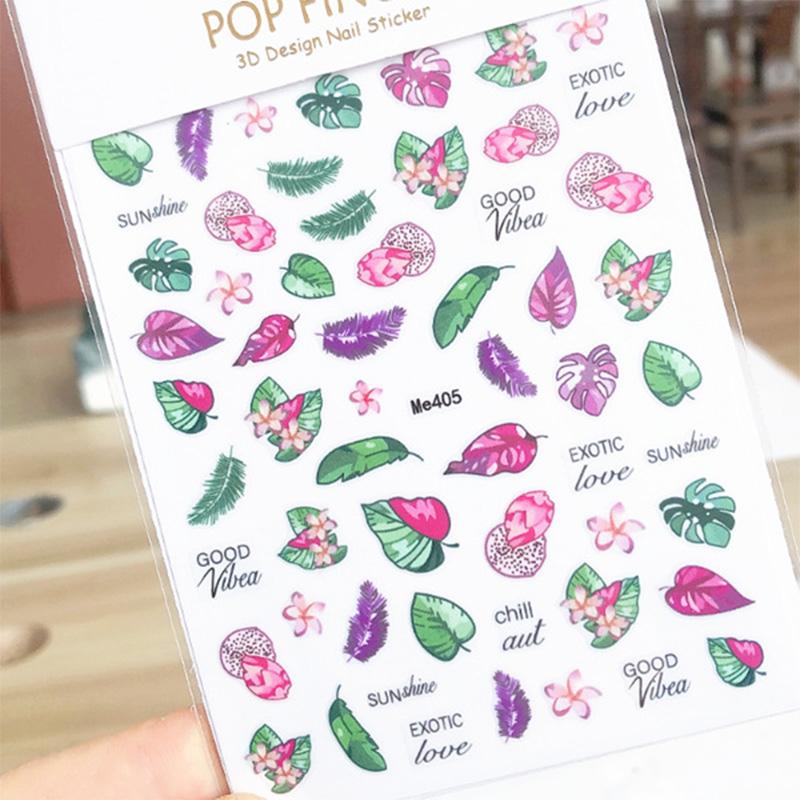 Children's Cute Nail Sticker Summer Fruits Design Cartoon Self-adhesive Waterproof Nail Art DIY Sticker for Kids Gift