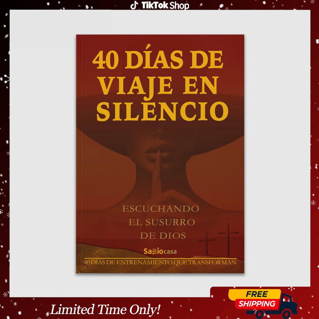 “40 Días De Viaje En Silencio” – 40-Day Spiritual Awakening Journey, 40 Encounters with God & Self, Christmas & Valentine’s Gift for Couples