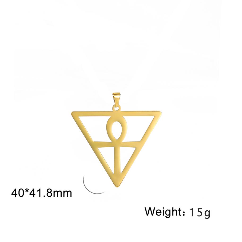 LIKGREAT Egyptian Ankh Cross Egypt Eye Pendant for Necklace Earrings Stainless Steel Eye of Horus Charms for Jewelry Making DIY