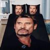 Rock Star Duvet Pillowcase Bedding Set Boy J-Johnny H-Hallyday Girl Bedroom Decoration Children Gift Single Double Large Size