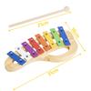 BQKOZFIN Colorful 8-Note Glockenspiel Orff Instrument Xylophone Percussion Music Gift with Mallet