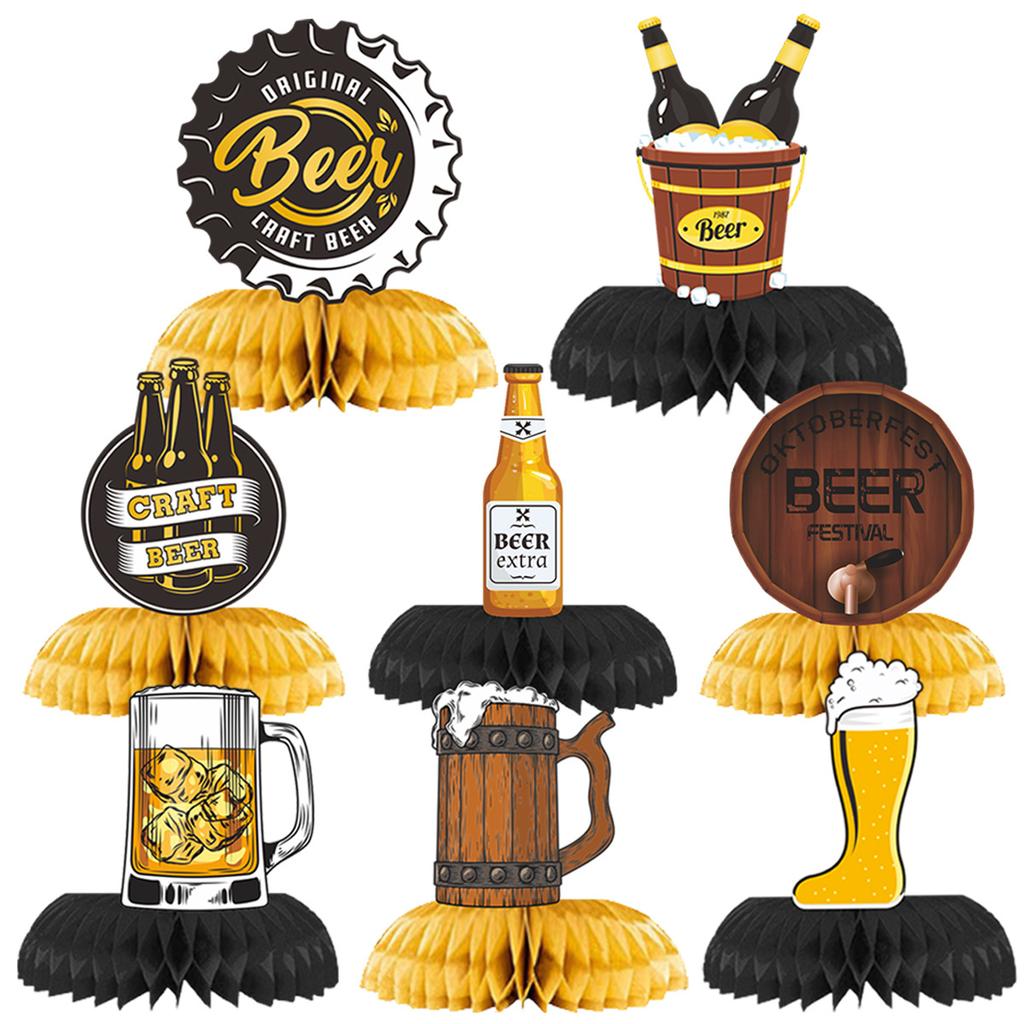 German Oktoberfest Family Party Table Decoration Honeycomb Ornament Wine Glass Party Arrangement Honeycomb Ornament