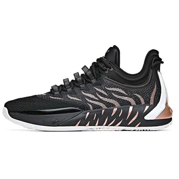Anta GH1 Hayward Abrasion Resistant Slip Resistant Low Top Basketball Shoes Men's Black Gray 112031103-4