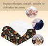 1PC Halloween Throw Blanket Pumpkin Skull Bats Witch Black Cats Thin Blanket Gifts for Couch Bed Car Home Camping All Season Use