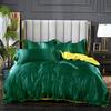Satin Bedding Set King Wine Red Silk Like Satin Duvet Cover Set Luxury Soft Burgundy Comforter Cover Adults Bedroom Decor Chic Luxurious Sil