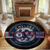 Chelsea F.C Print Round Rug, Washable Floor Carpet, For Entryway Dorm Laundry Room Office Study, Home Decor Birthday Christmas Gift