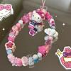 Cute Love Angel Hello Kitty Beaded Phone Chain Girl Heart Decorated Hanging Chain Backpack Lanyard Y2K Phone Accessories
