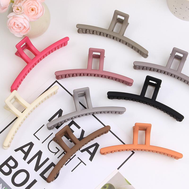 Matte einfarbige Einlinien-Greifklemme, einfache Haiklemme für den Hinterkopf, Koreanische Haarspange, Haarnadel Haarschmuck