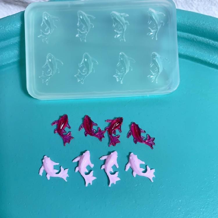 Cat Theme Jewelry Mould Durable Silicone Mold Goldfishes Mould for Cake Making