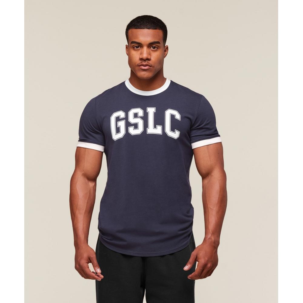 

Gymshark Gslc Ringer T shirT Heavy Blue A2b6f ucTn 3XL
