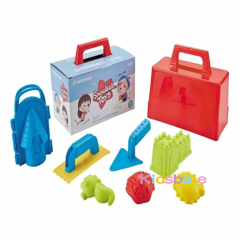 8PCS Beach Sandcastle Building Kit Molds Sand Brick Walls Molds Seaside Game Sand Toy Outdoor Summer Birthday Gift For Toddlers