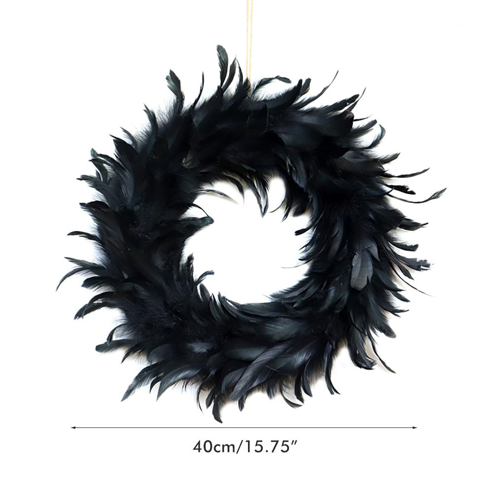 Halloween  Wreath Black  Door Wreath for Halloween Party Decoration